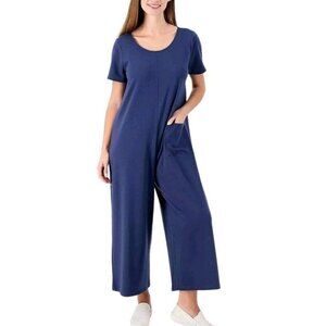 LOGO Lounge by Lori Goldstein Reg. French Terry Jump Dark Denim, Small